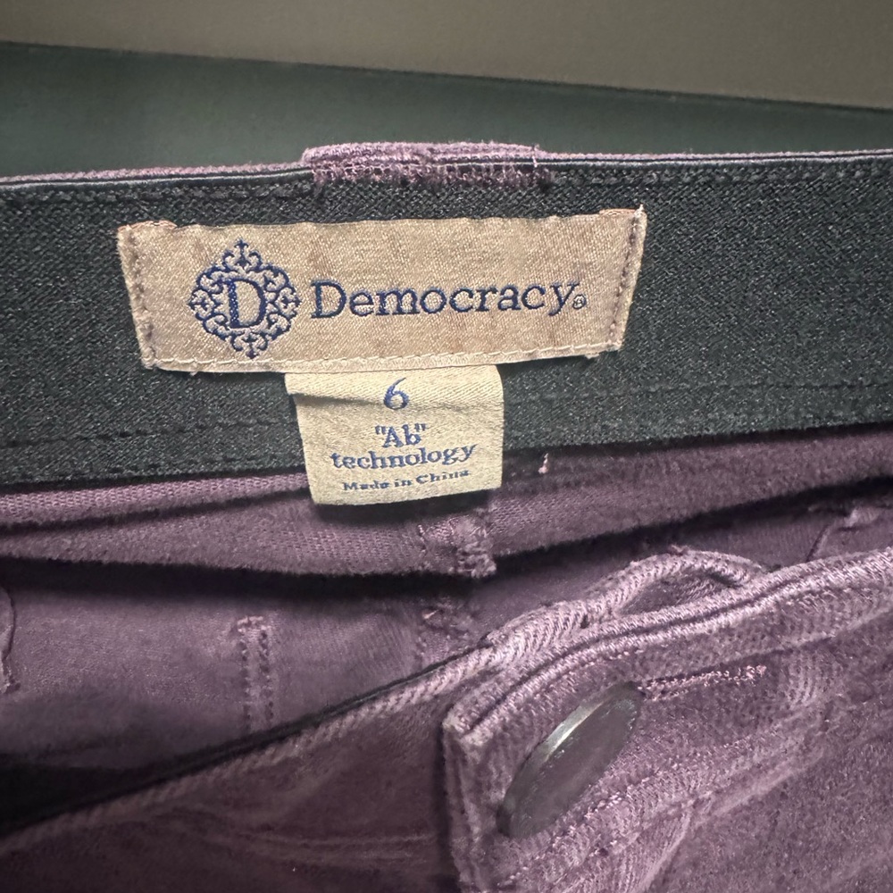 Democracy Purple Flare Wide Leg Jeans - Picture 3 of 3